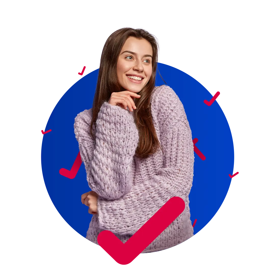 section image happy young woman